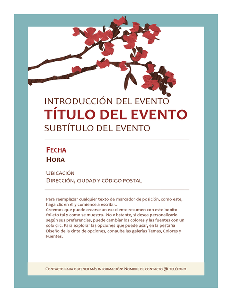 Folleto de un evento de primavera Folleto de un evento de primavera