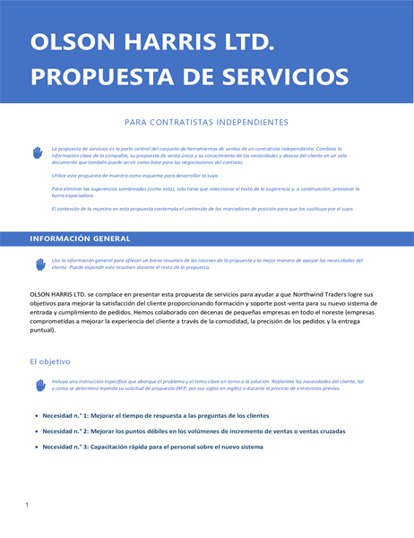 Modelo De Propuesta De Servicios