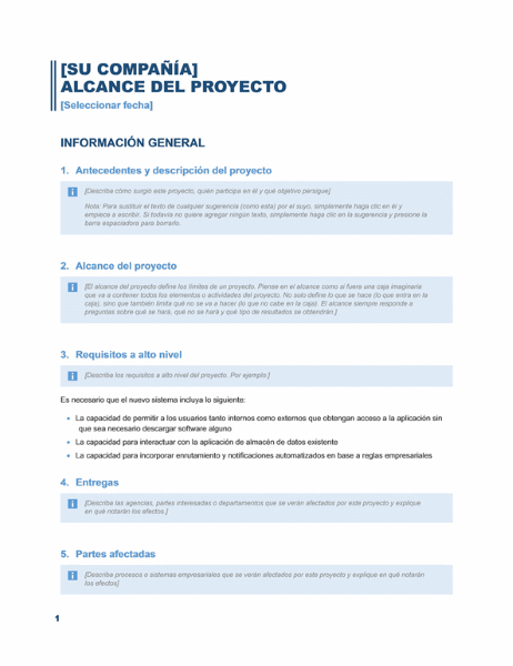Ámbito del proyecto Ámbito del proyecto