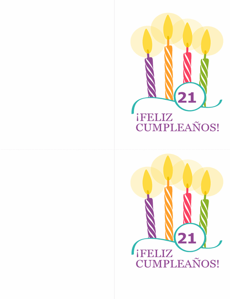 Tarjetas de cumpleaños especiales (2 por página, para Avery 8315)