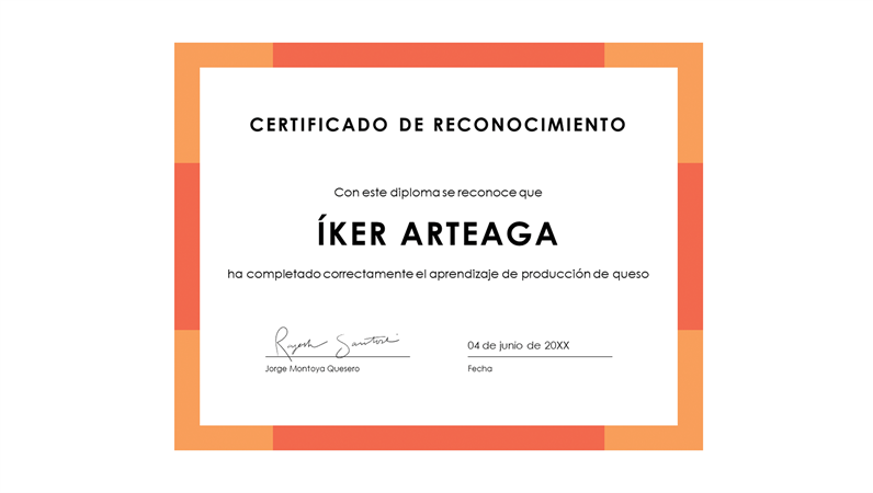 Certificado de reconocimiento (azul) Certificado de reconocimiento (azul)