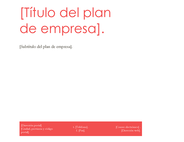 Plan de negocios Plan de negocios
