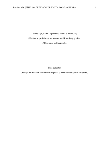 Informe de estilo APA (6.ª edición) Informe de estilo APA (6.ª edición)
