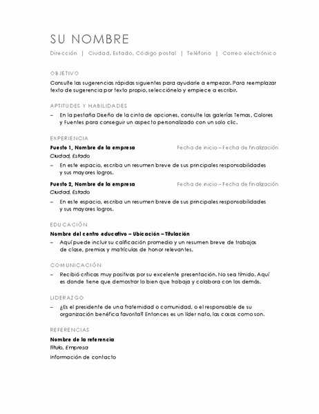 Currículum vítae (diseño Minimalista) Currículum vítae (diseño Minimalista)
