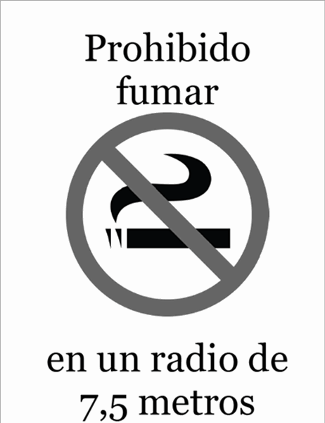 No Smoking sign (black and white)