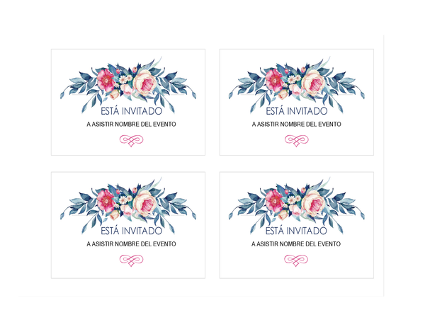 Invitación a fiesta (diseño floral) Invitación a fiesta (diseño floral)