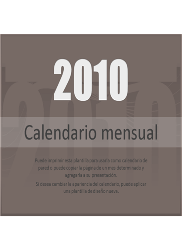 Calendario De 2010 Lunes A Domingo