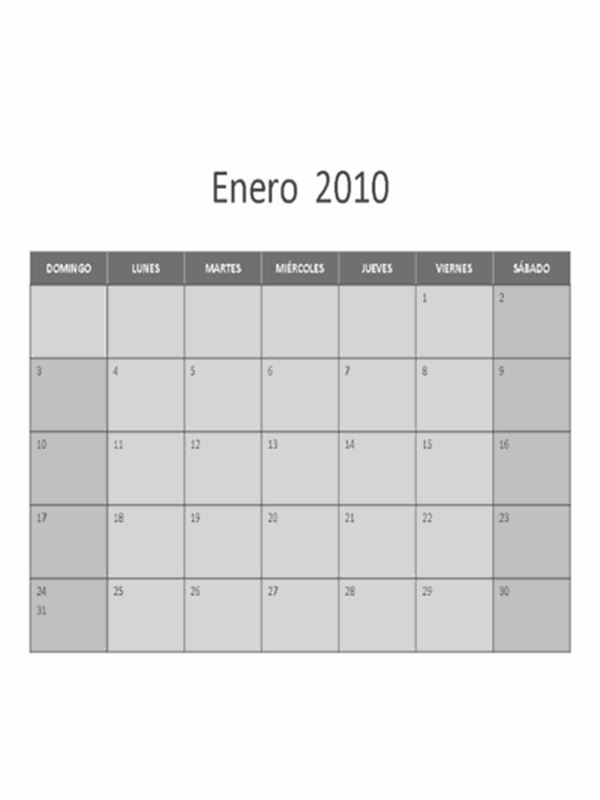 Calendario de 2010