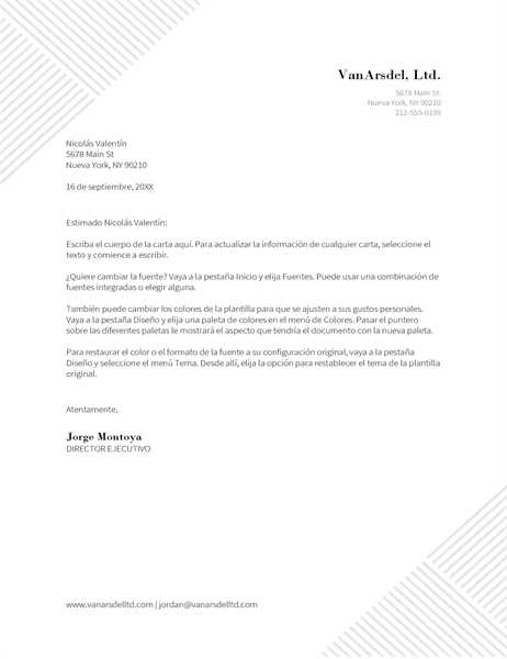 Membrete con rayas diplomáticas