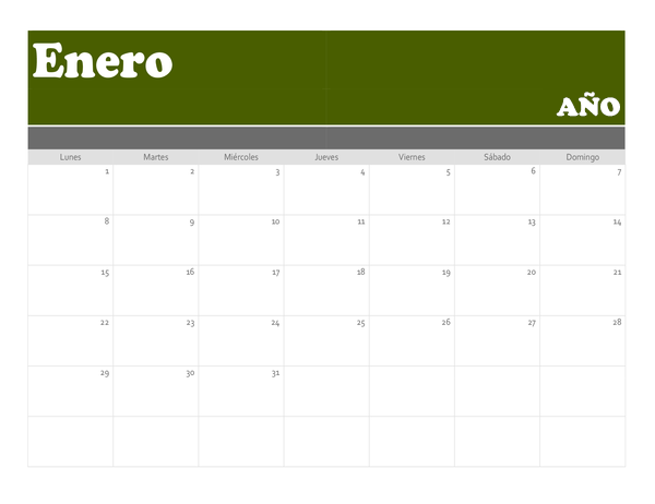 Calendario de pancarta Calendario de pancarta