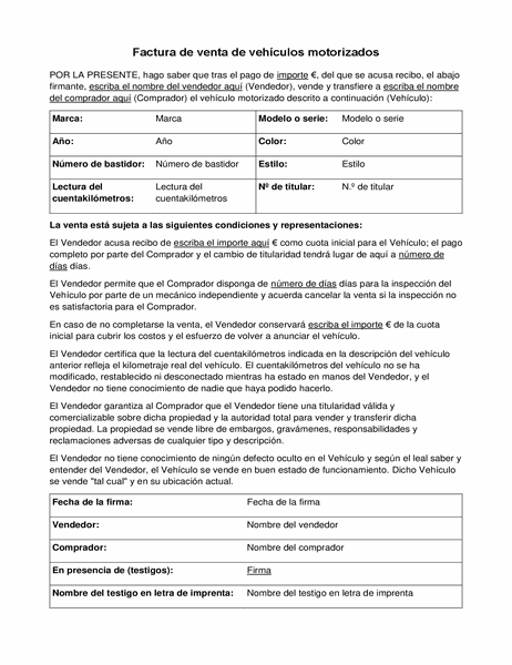 Total 64+ imagen modelo factura venta vehiculo usado empresa