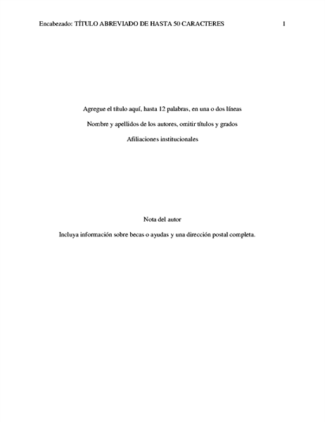 Documento de estilo APA Documento de estilo APA