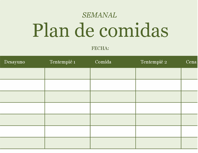 Planificador De Comidas Semanal