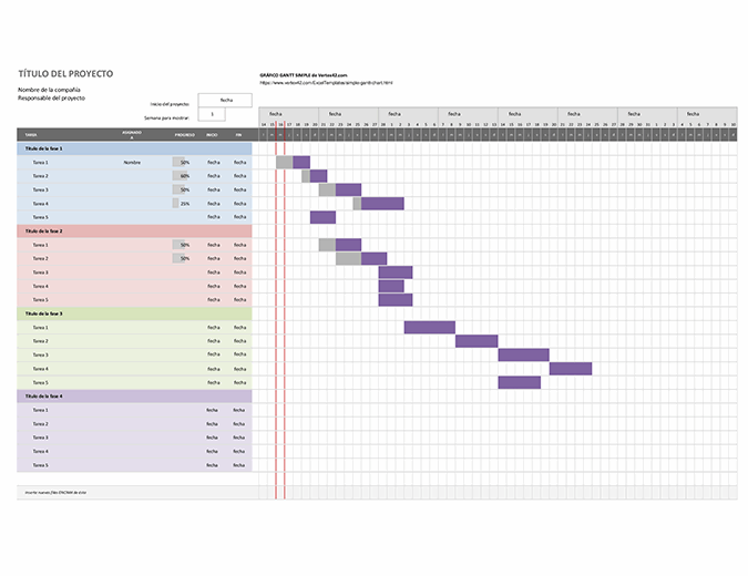 Diagrama De Gantt Simple 6243