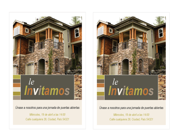 Invitación puertas abiertas inmobiliaria (2 por página) Invitación puertas abiertas inmobiliaria (2 por página)