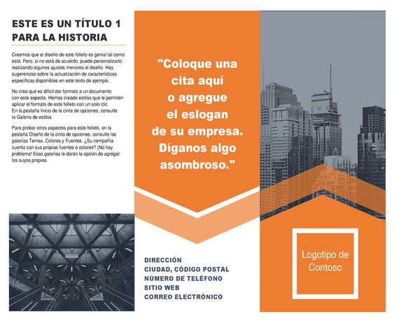 Folleto de arquitectura Folleto de arquitectura