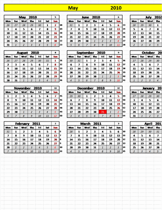 Calendario Perpetuo con fechas programables
