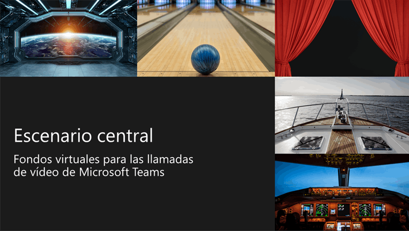 Fondos de Teams de escenario central virtual