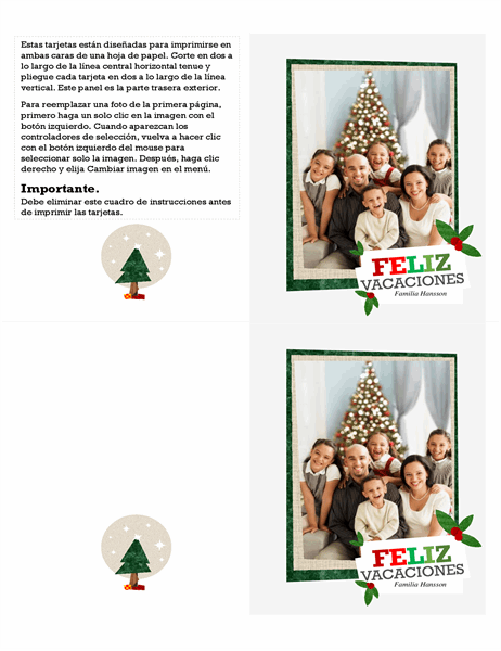 Una tarjeta de Navidad de collage fotográfico 
