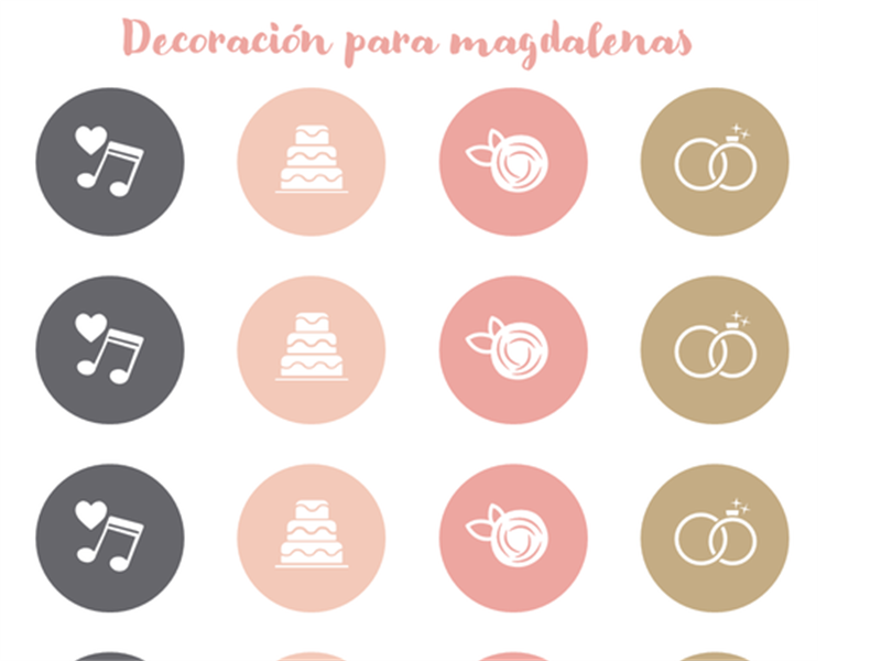 Decoraciones de magdalenas para fiesta de boda Decoraciones de magdalenas para fiesta de boda