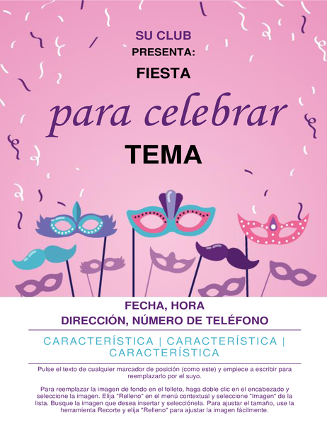 Folleto de evento de disfraces Folleto de evento de disfraces