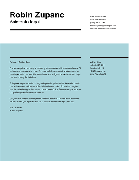 Carta de presentación de impactos Carta de presentación de impactos