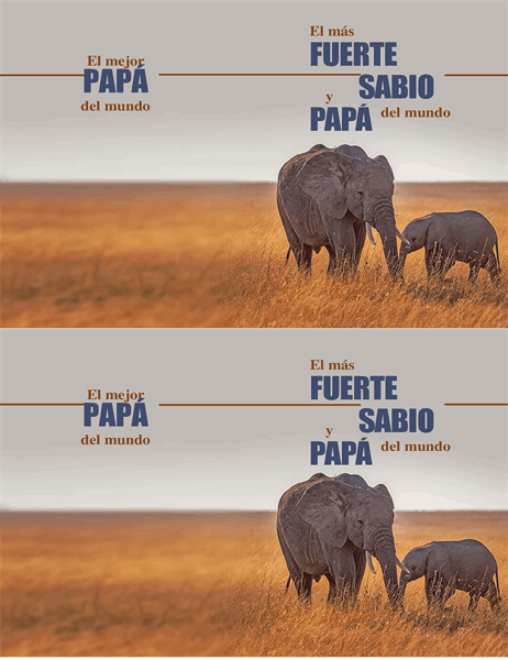 Tarjeta de Día del Padre de elefante sabio