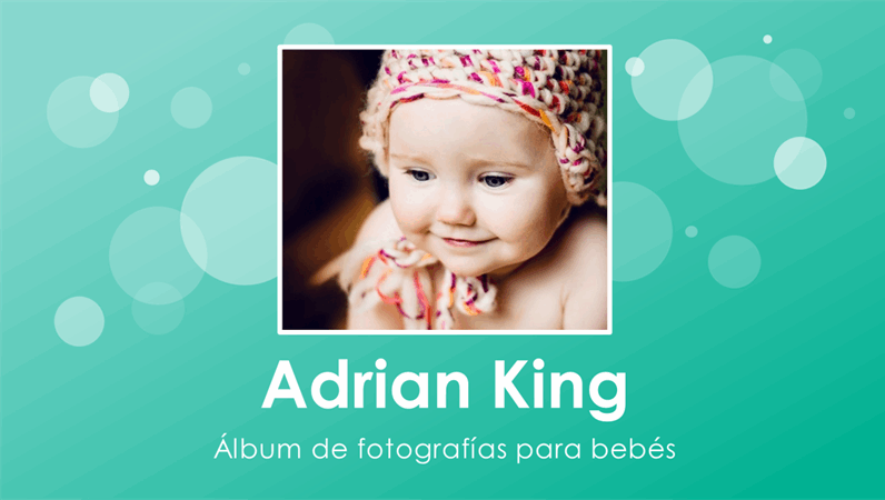 Álbum de fotos del primer año del bebé