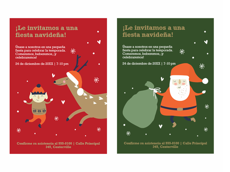 Ilegible Español Cuna Invitaciones navideñas