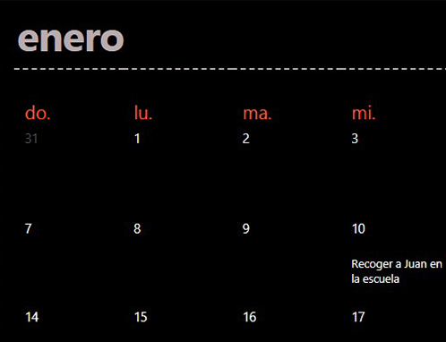 Pestañas de calendario permanente (negro) Pestañas de calendario permanente (negro)