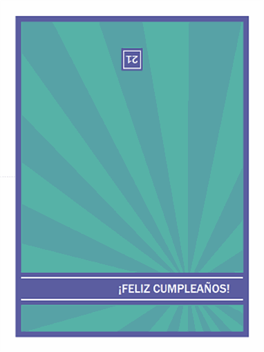 Tarjeta de cumpleaños de edades especiales (rayos azules)