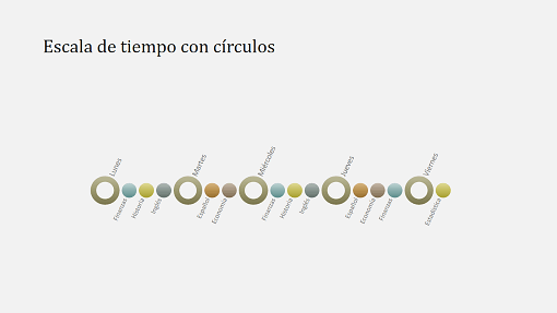 Diapositiva con diagrama de escala de tiempo de eventos (pantalla panorámica)