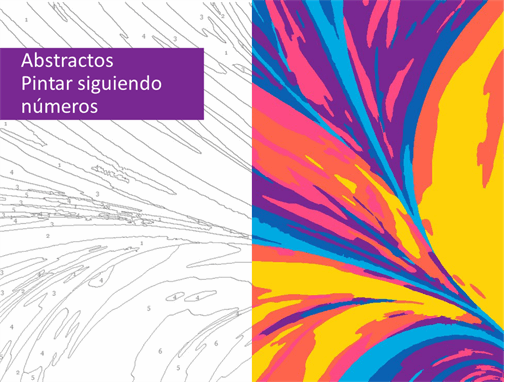 Pintar arte abstracto siguiendo números Pintar arte abstracto siguiendo números