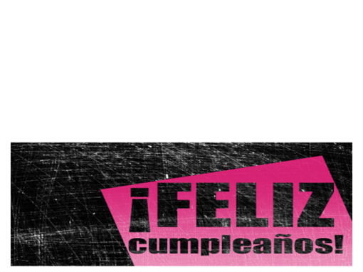 Tarjeta de felicitación de cumpleaños con fondo rayado (rosa y negra, plegada)