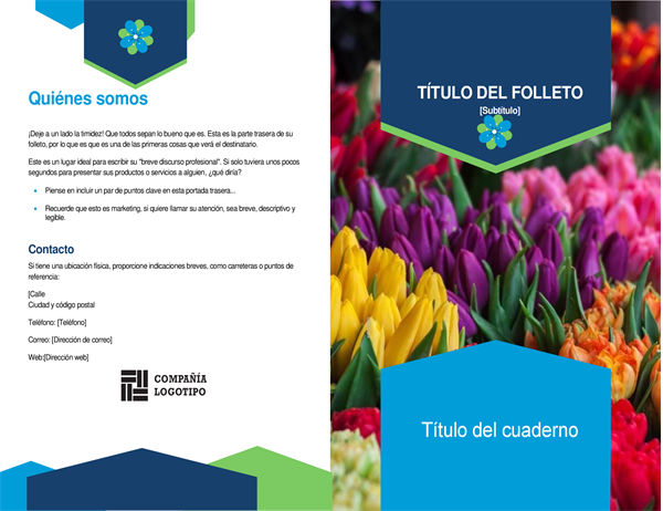 Folleto floral Folleto floral