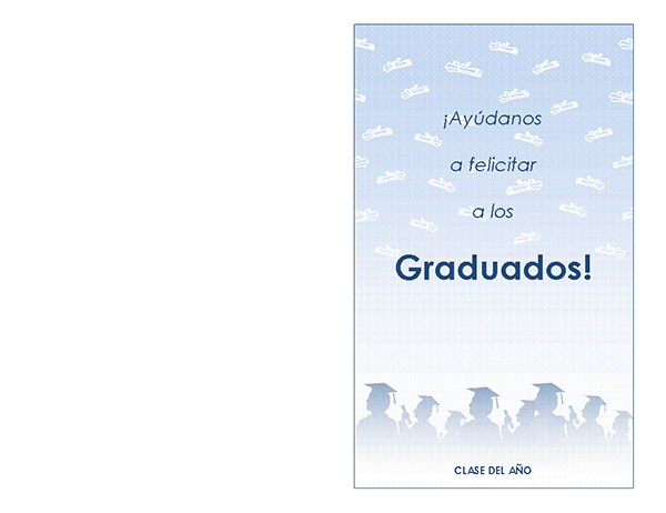 Invitación a la fiesta de graduación (diseño Fiesta de graduación, tarjeta plegada) Invitación a la fiesta de graduación (diseño Fiesta de graduación, tarjeta plegada)