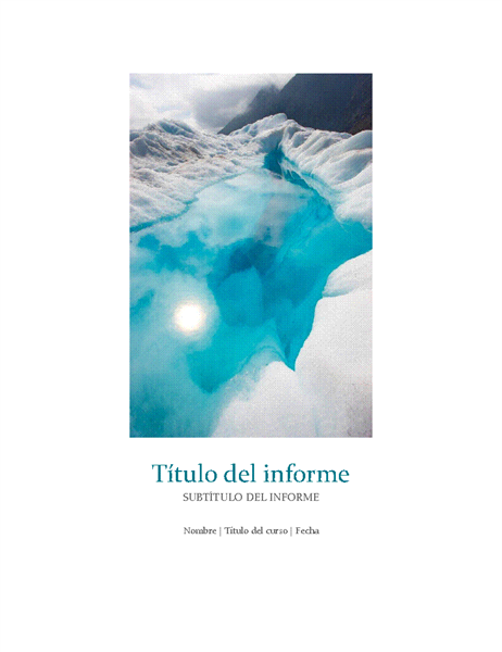 Informe de estudiante con foto de portada Informe de estudiante con foto de portada