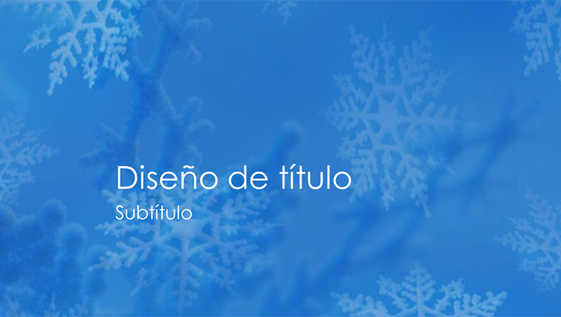Diapositivas del diseño Copos de nieve Diapositivas del diseño Copos de nieve
