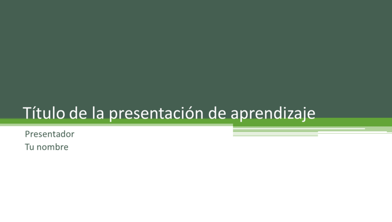 Presentación de aprendizaje Presentación de aprendizaje