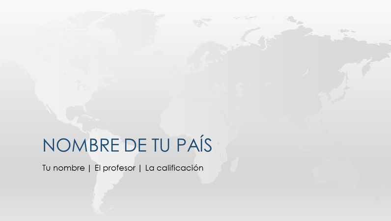 Presentación mundial del informe del país Presentación mundial del informe del país
