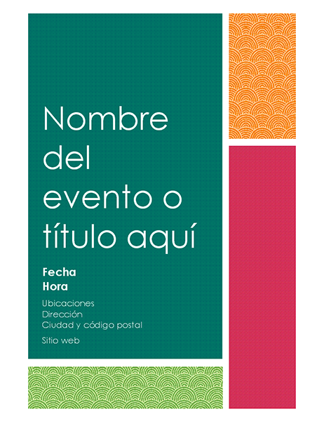 Folleto de bloque de color Folleto de bloque de color