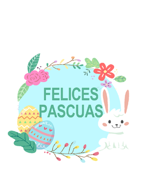 Tarjeta de Pascua (doblez en cuatro) Tarjeta de Pascua (doblez en cuatro)