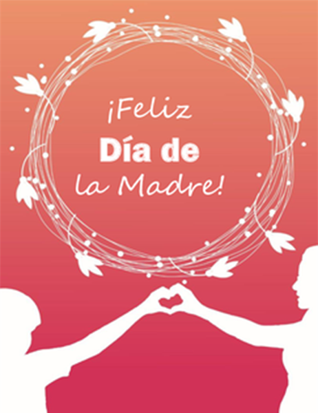 Tarjeta del Día de la Madre (con una amapola; se dobla en cuatro partes) Tarjeta del Día de la Madre (con una amapola; se dobla en cuatro partes)