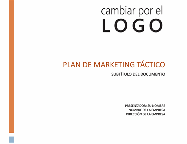 Plan de marketing empresarial táctico