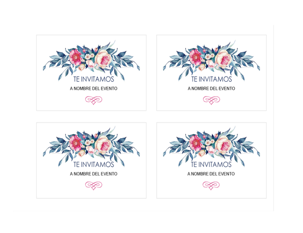 Invitación a una fiesta (diseño floral) Invitación a una fiesta (diseño floral)