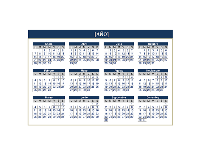 Calendario (cualquier año)