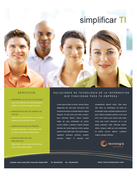 Folleto para empresa de tecnología Folleto para empresa de tecnología