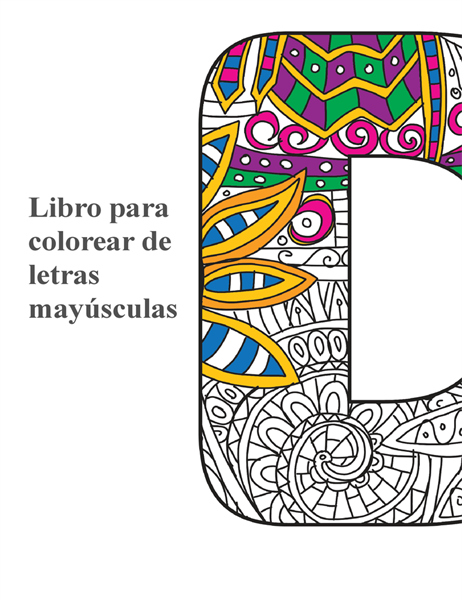 Libro para colorear de letras mayúsculas