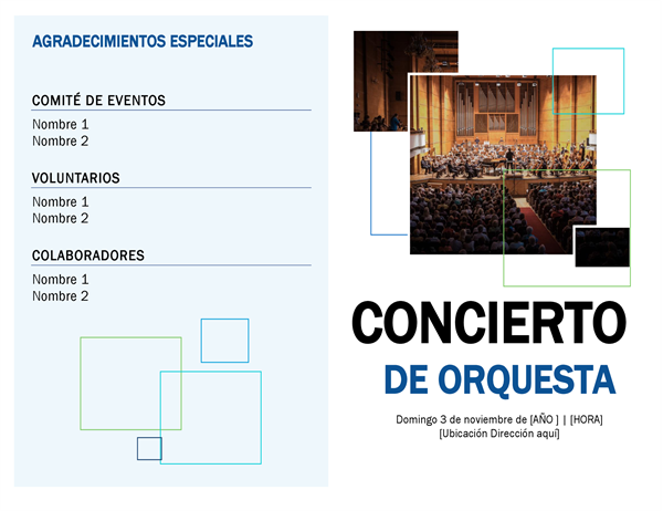 Programa de concierto de orquesta Programa de concierto de orquesta