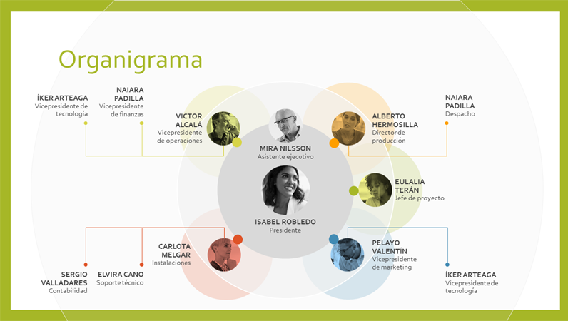 Organigrama del equipo Organigrama del equipo
